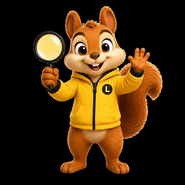 Mascote do Lupin dando boas-vindas